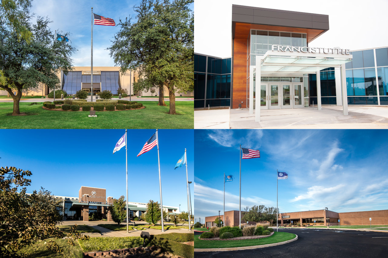 Collage of four campuses