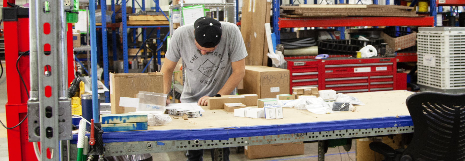 A Reel Power employee working in the electrical department