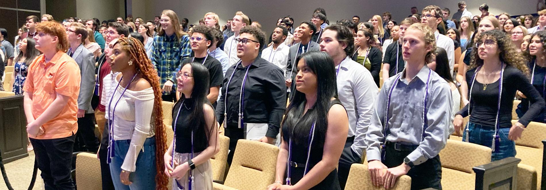 Students participate in the NTHS Induction Ceremony