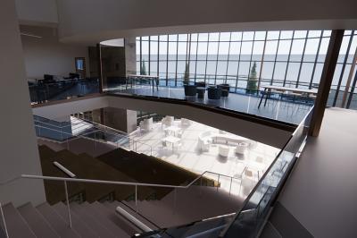 Danforth Campus gallery foyer stairs top