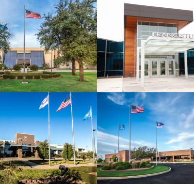 Collage of four campuses