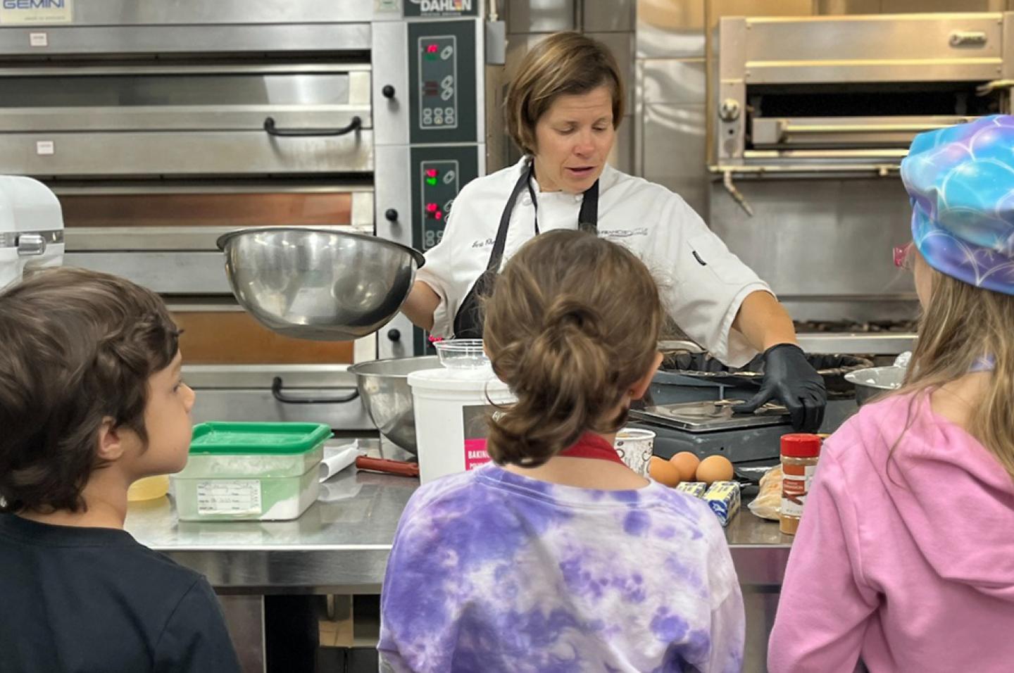 Students attend a Saturdays R-4 Kids cooking class