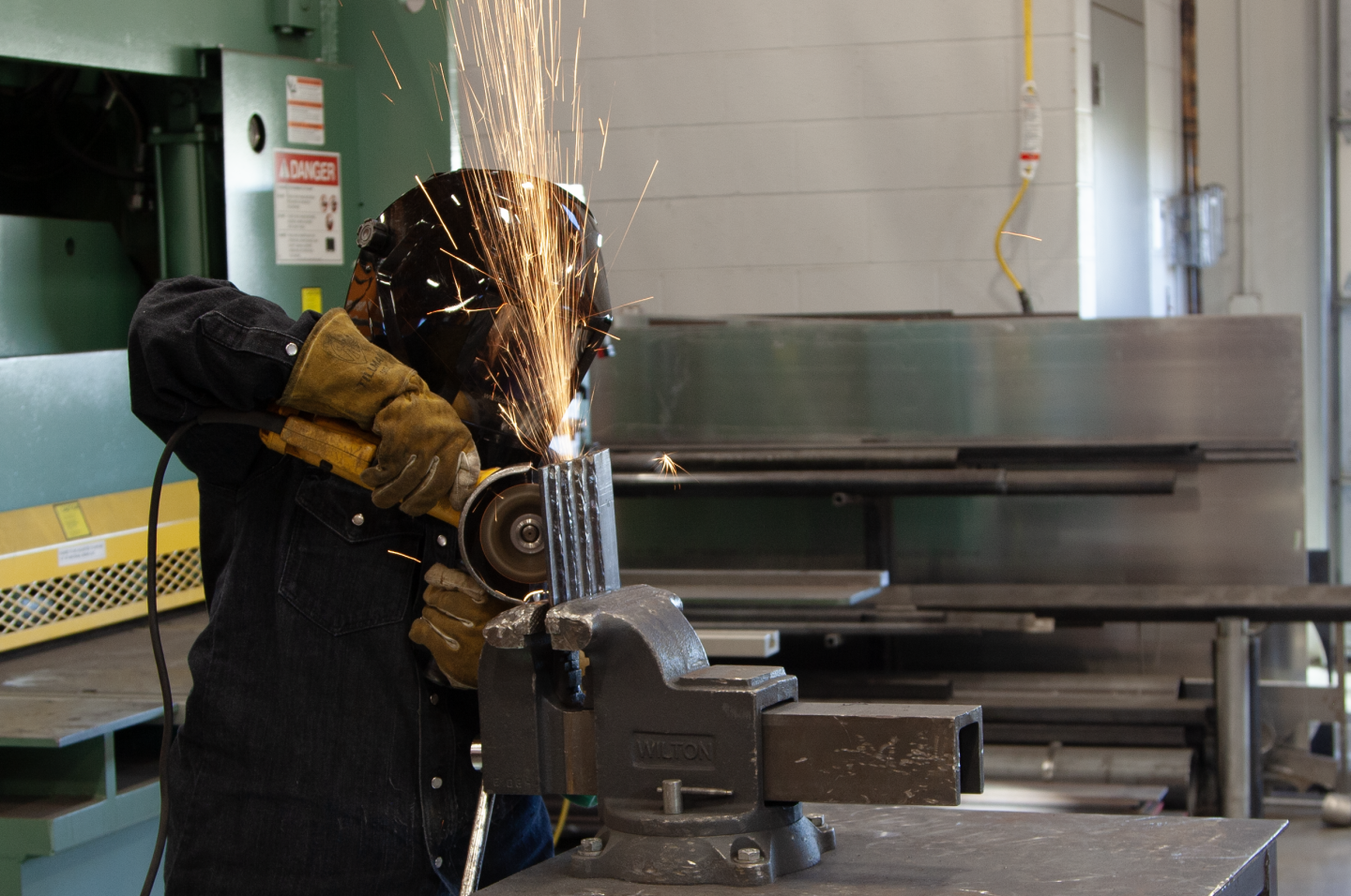 Student in the Reno Welding Program