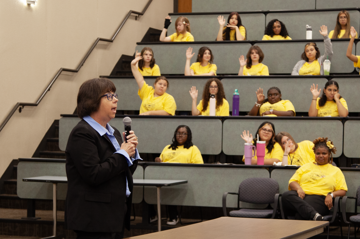 Melissa Evon, 2025 Oklahoma State Teacher of the Year, speaks at the Celebrate Educators event