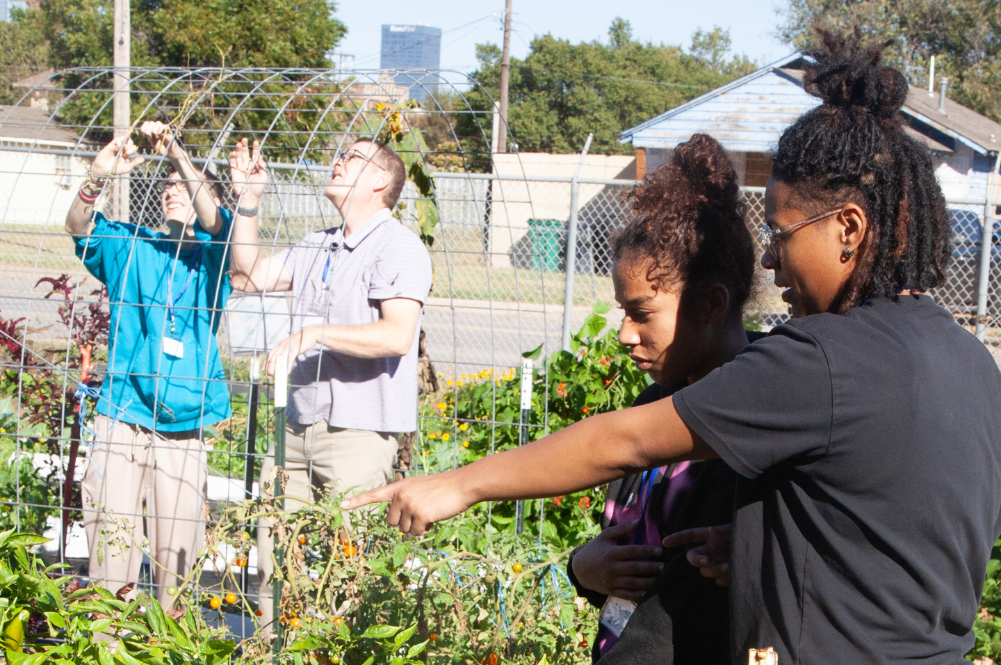 Nursing students skyline garden