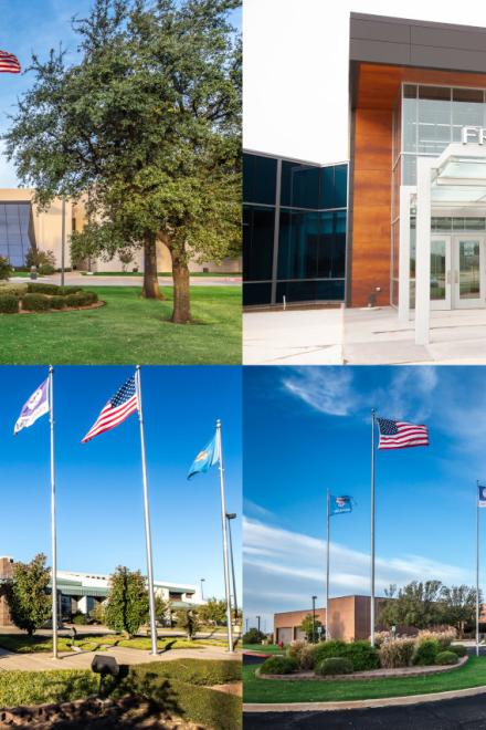 Collage of four campuses