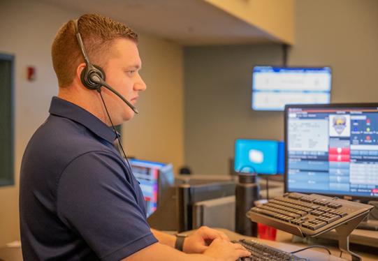Mason Smith in the 911 Center