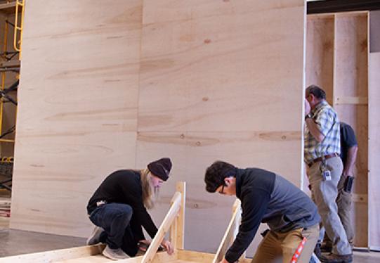Movie set prairie surf carpentry