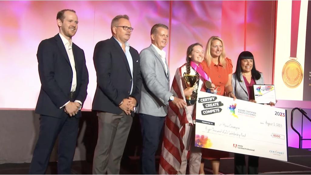 Kayla Crossen-Zawila wins Adobe Worlds gold